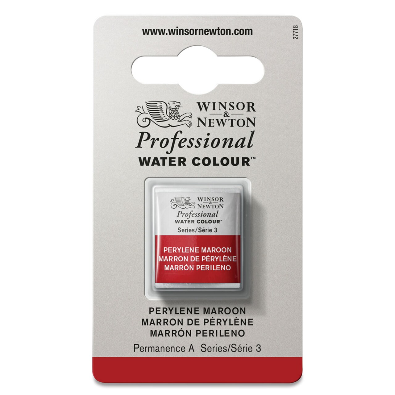 Winsor & Newton Professional Watercolor - Perylene Maroon, Half Pan